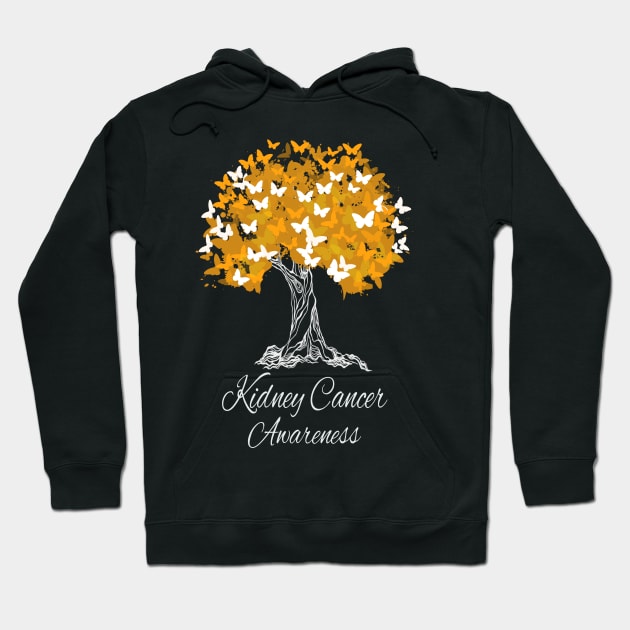 Kidney Cancer Awareness T-Shirt Warrior Tree Hope Gifts Hoodie by Aliaksandr